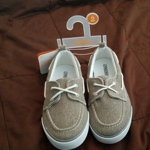 NWTs canvas deck shoes Gymboree boys sz 2
